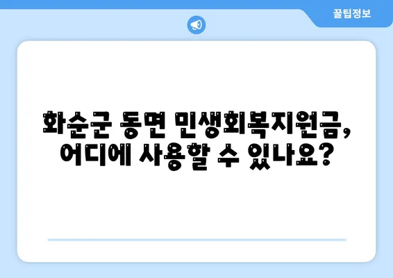 전라남도 화순군 동면 민생회복지원금 | 신청 | 신청방법 | 대상 | 지급일 | 사용처 | 전국민 | 이재명 | 2024