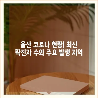 울산 코로나 확진자 급증! 현황과 확산세 분석 | 울산 코로나, 확진자 현황, 방역 현황, 울산 지역