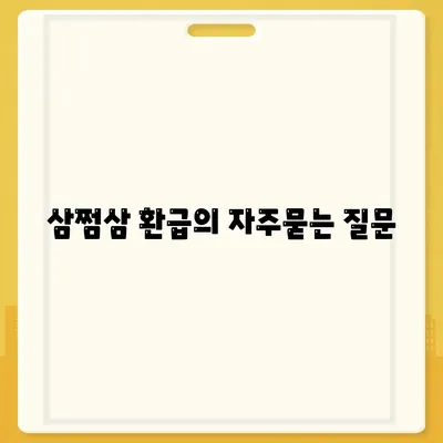 삼쩜삼 환급