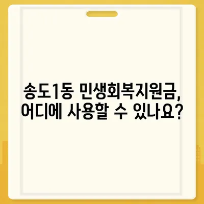 인천시 연수구 송도1동 민생회복지원금 | 신청 | 신청방법 | 대상 | 지급일 | 사용처 | 전국민 | 이재명 | 2024