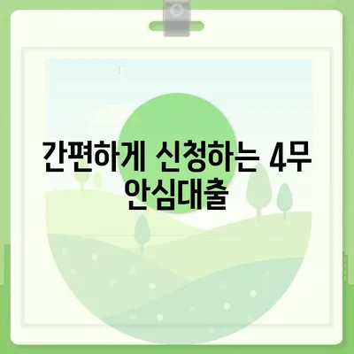 4무 안심대출 신청 가이드| 조건부터 신청까지 | 무서류, 무방문, 무담보, 무보증, 안심대출, 대출 신청