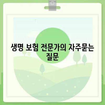 생명 보험 전문가