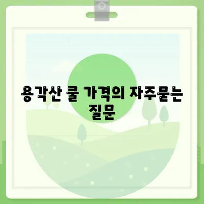 용각산 쿨 가격