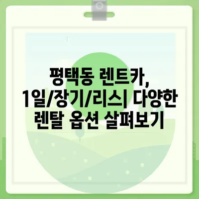 경기도 평택시 평택동 렌트카 가격비교 | 리스 | 장기대여 | 1일비용 | 비용 | 소카 | 중고 | 신차 | 1박2일 2024후기