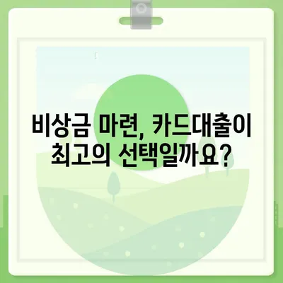 급할 때 딱! 단기카드대출 비상금대출 빠르게 알아보기 | 비상금 마련, 카드론, 신용대출, 저금리