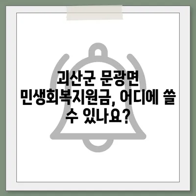 충청북도 괴산군 문광면 민생회복지원금 | 신청 | 신청방법 | 대상 | 지급일 | 사용처 | 전국민 | 이재명 | 2024