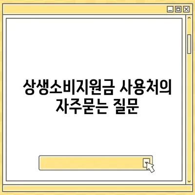 상생소비지원금 사용처