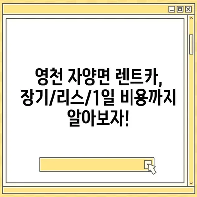 경상북도 영천시 자양면 렌트카 가격비교 | 리스 | 장기대여 | 1일비용 | 비용 | 소카 | 중고 | 신차 | 1박2일 2024후기