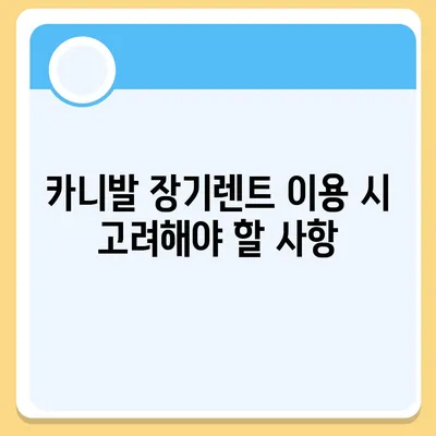 카니발 장기렌트 견적 분석