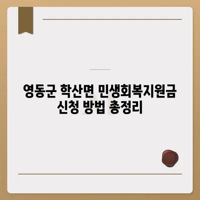 충청북도 영동군 학산면 민생회복지원금 | 신청 | 신청방법 | 대상 | 지급일 | 사용처 | 전국민 | 이재명 | 2024