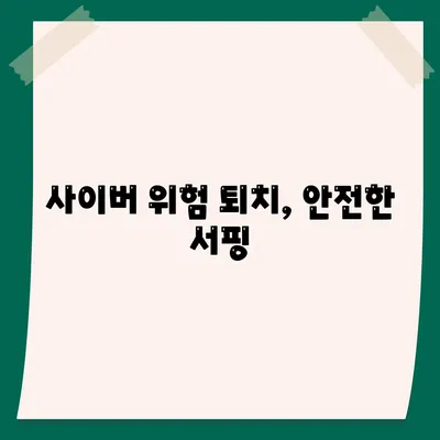 사이버 위험 퇴치, 안전한 서핑