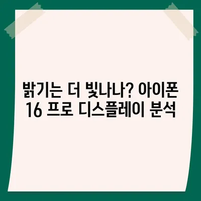 아이폰 16 프로 디스플레이 | 더 크고 밝아졌는가?