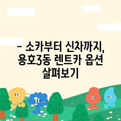 부산시 남구 용호3동 렌트카 가격비교 | 리스 | 장기대여 | 1일비용 | 비용 | 소카 | 중고 | 신차 | 1박2일 2024후기