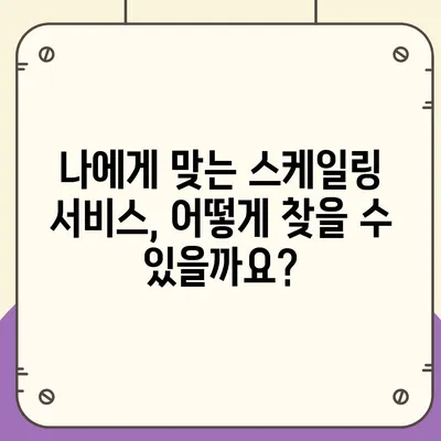 스케일링 가격 비교 분석| 무엇을 고려해야 할까요? | 스케일링 비용, 가격 책정, 스케일링 서비스