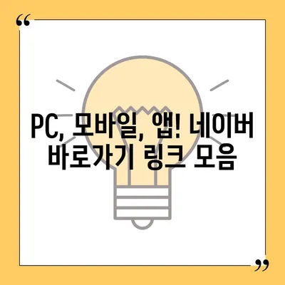 네이버 바로가기| PC, 모바일, 앱 접속 꿀팁 | 네이버, 바로가기, 접속, 꿀팁, 링크