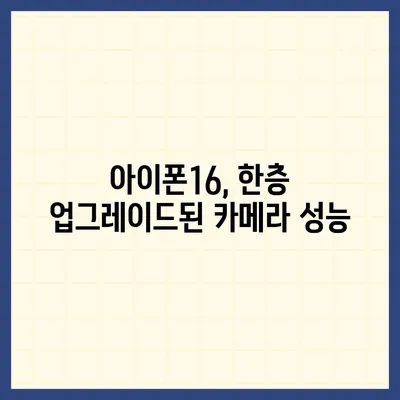 아이폰16 후면 카메라, 더 빠른 초점 속도로 결정적인 순간 포착