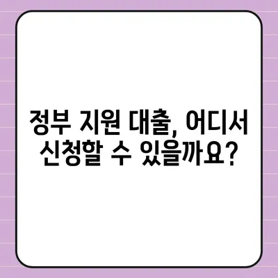 무직자라도 가능한 정부 지원 대출, 어디서 받을 수 있을까요? |  무직자 대출, 정부 지원, 대출 조건, 서류