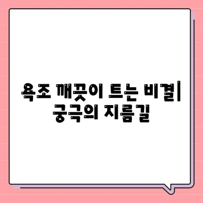 욕조 깨끗이 트는 비결| 궁극의 지름길