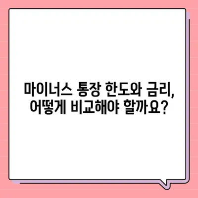 마이너스 통장 개설 가이드| 나에게 맞는 조건과 방법 찾기 | 신용대출, 마이너스 신용대출, 한도, 금리 비교