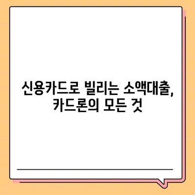 급할 때 딱! 단기 카드대출 비상금대출, 똑똑하게 이용하는 방법 | 비상금, 소액대출, 신용카드, 카드론