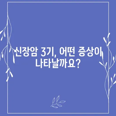 신장암 3기, 생존율과 증상, 원인까지 정확히 알아보세요 | 신장암, 3기, 생존율, 증상, 원인, 진단, 치료