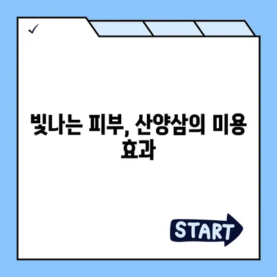 산양삼의 놀라운 효능 7가지 | 건강, 면역력, 항암 효과, 혈액순환, 스태미너, 피부 미용, 자연산 산삼