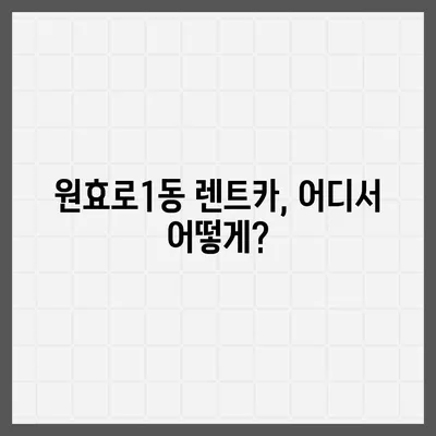 서울시 용산구 원효로제1동 렌트카 가격비교 | 리스 | 장기대여 | 1일비용 | 비용 | 소카 | 중고 | 신차 | 1박2일 2024후기