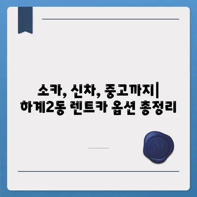 서울시 노원구 하계2동 렌트카 가격비교 | 리스 | 장기대여 | 1일비용 | 비용 | 소카 | 중고 | 신차 | 1박2일 2024후기