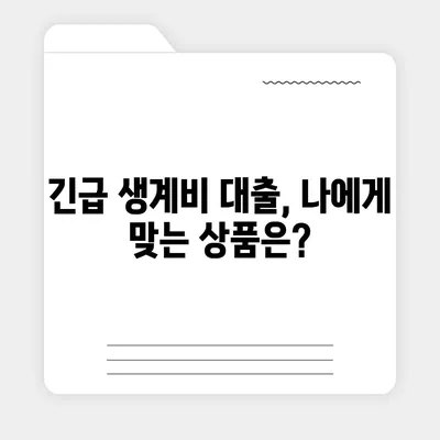 긴급한 생계난, 소액 대출로 극복하세요! | 서민 긴급생계비 대출 정보, 신청 방법, 금리 비교