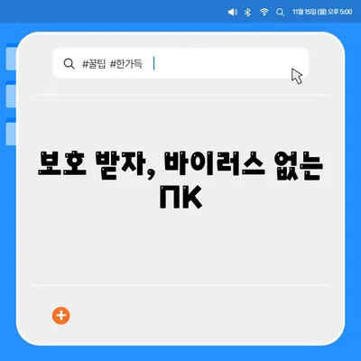 보호 받자, 바이러스 없는 ПК