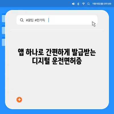 모바일 운전면허증 사용 가이드| 발급부터 활용까지 | 운전면허, 디지털 운전면허증, 앱 사용법, 편리한 기능