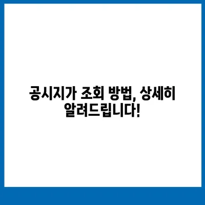 2024년 공시지가 조회 바로가기 | 부동산, 토지, 조회 방법, 지역별 정보