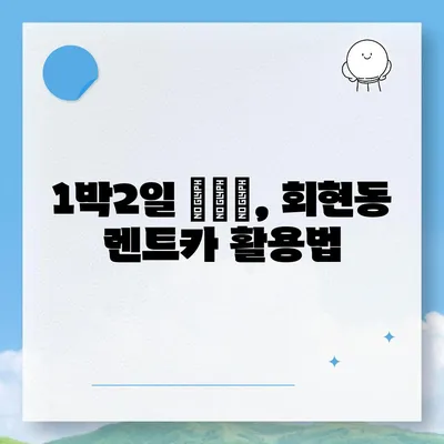 서울시 중구 회현동 렌트카 가격비교 | 리스 | 장기대여 | 1일비용 | 비용 | 소카 | 중고 | 신차 | 1박2일 2024후기