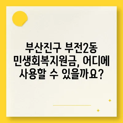 부산시 부산진구 부전2동 민생회복지원금 | 신청 | 신청방법 | 대상 | 지급일 | 사용처 | 전국민 | 이재명 | 2024