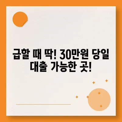 비대면 무직 당일 30만원 대출 가능한 곳 |  빠르고 간편하게 돈 빌리기