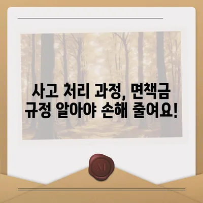 자동차 사고 시 면책금, 꼭 알아야 할 정보 | 보험, 사고처리, 면책금 규정