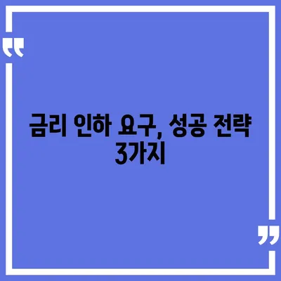 대출 금리 인하 요구, 성공적인 방법과 주의 사항 | 금리인하, 대출, 요구권, 성공 전략, 주의점