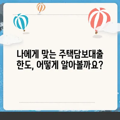 주택담보대출 한도, 내 집 마련의 첫걸음| 나에게 맞는 한도는 얼마? | 주택담보대출, 한도 조회, 대출 조건, 금리 비교