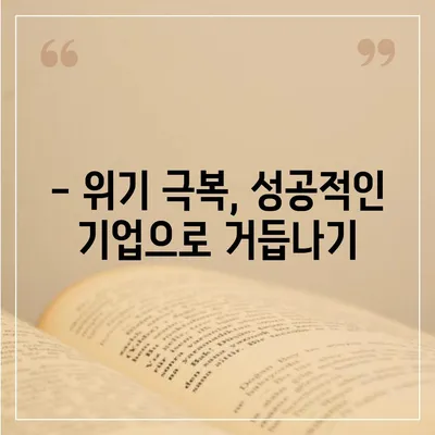 경영위기 극복, 지원금 신청부터 성공 전략까지! | 기업 지원, 긴급 자금, 위기 극복 가이드