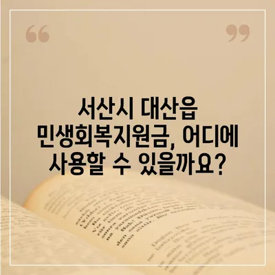 충청남도 서산시 대산읍 민생회복지원금 | 신청 | 신청방법 | 대상 | 지급일 | 사용처 | 전국민 | 이재명 | 2024