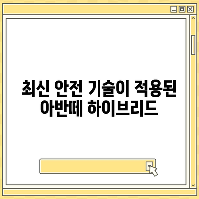 아반떼 하이브리드 장기렌트가 인기 있는 이유