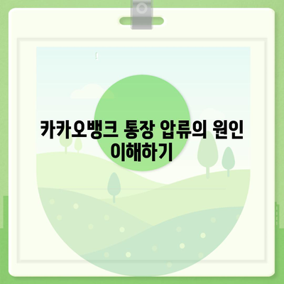 카카오뱅크 통장 압류 해지하는 단 한 가지 방법