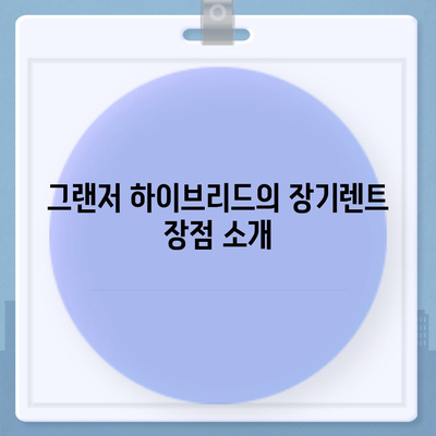 그랜저 하이브리드 장기렌트 신청 시 즉시 출금 가능