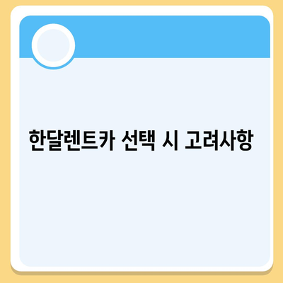 월렌트(한달렌트카 상품) 완벽 가이드