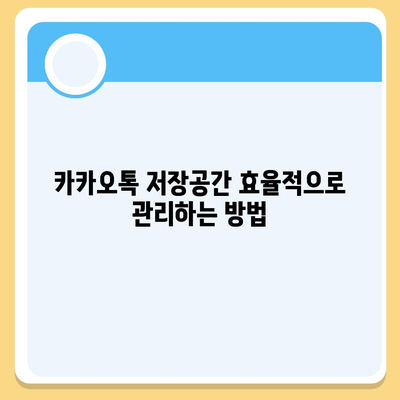 카카오톡 저장공간