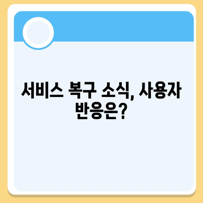 카카오톡 살아났다! 복구로 안도 한숨