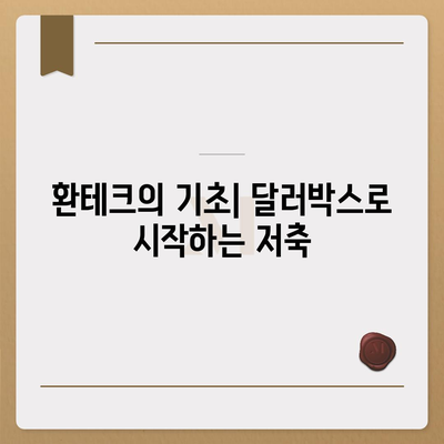 카카오뱅크 달러박스를 활용한 환테크 방법 소개