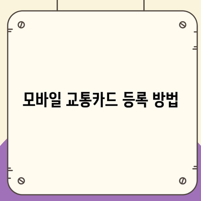 모바일 교통카드 카카오페이 K패스 발급 가이드