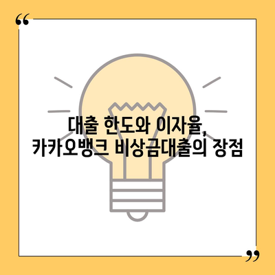 카카오뱅크 비상금대출 신청