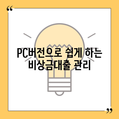 카카오뱅크 pc버전 비상금대출 pc버전 상환